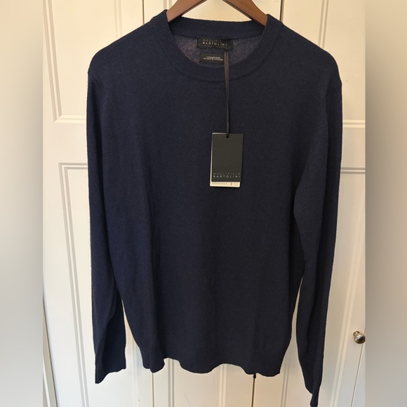 Maglificio Men's Navy Sweater. Cashmere & Wool blend - Picture 2 of 6